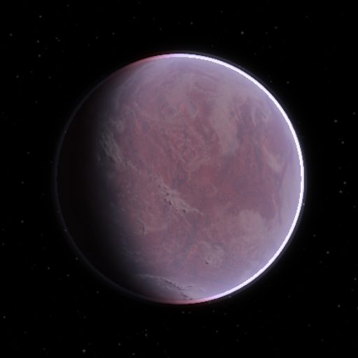 Barnard b rendered in TerraForge from its measured mass, orbit and star