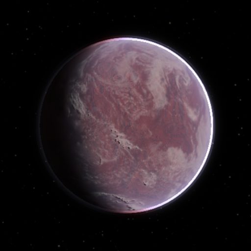 Barnard c rendered in TerraForge from its measured mass, orbit and star