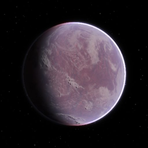 Barnard d rendered in TerraForge from its measured mass, orbit and star