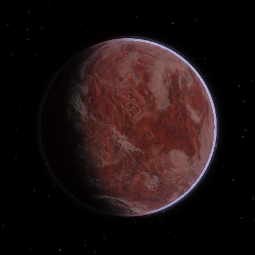Barnard e rendered in TerraForge from its measured mass, orbit and star