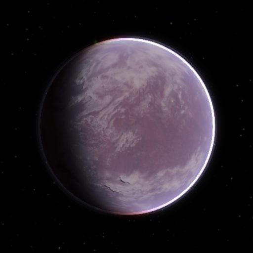 GJ 1061 b rendered in TerraForge from its measured mass, orbit and star