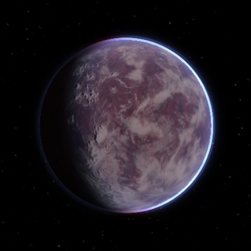 GJ 1061 c rendered in TerraForge from its measured mass, orbit and star