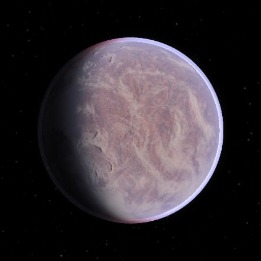 GJ 15 A b rendered in TerraForge from its measured mass, orbit and star