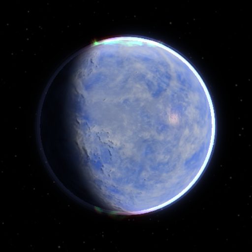GJ 180 c rendered in TerraForge from its measured mass, orbit and star
