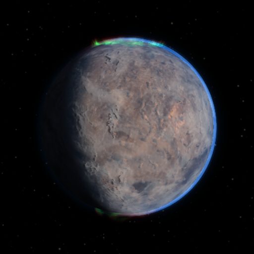 GJ 251 c rendered in TerraForge from its measured mass, orbit and star