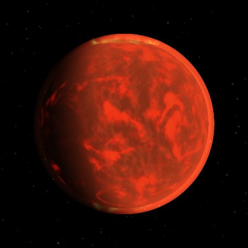 HD 219134 b rendered in TerraForge from its measured mass, orbit and star