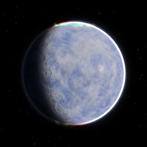 K2-155 d rendered in TerraForge from its measured mass, orbit and star