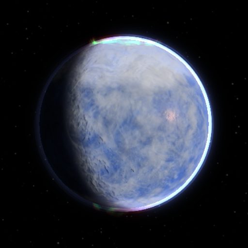K2-288 B b rendered in TerraForge from its measured mass, orbit and star