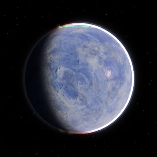 K2-3 d rendered in TerraForge from its measured mass, orbit and star