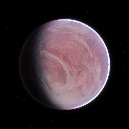 K2-72 d rendered in TerraForge from its measured mass, orbit and star