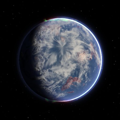 K2-72 e rendered in TerraForge from its measured mass, orbit and star