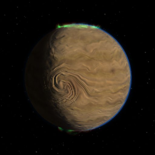 Kapteyn c rendered in TerraForge from its measured mass, orbit and star