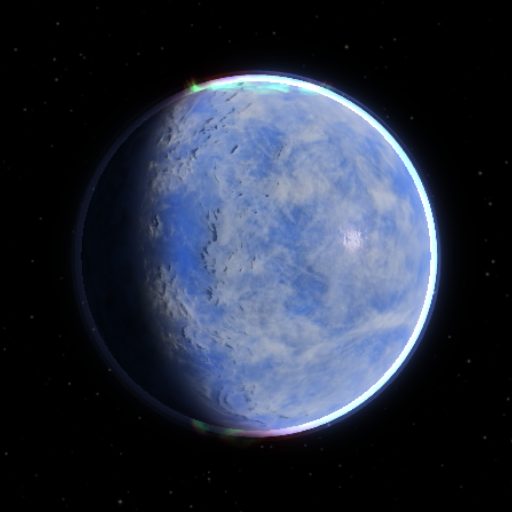 Kepler-1410 b rendered in TerraForge from its measured mass, orbit and star