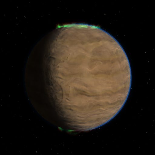 Kepler-16 b rendered in TerraForge from its measured mass, orbit and star