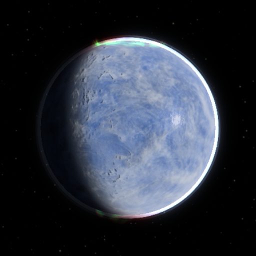 Kepler-1606 b rendered in TerraForge from its measured mass, orbit and star