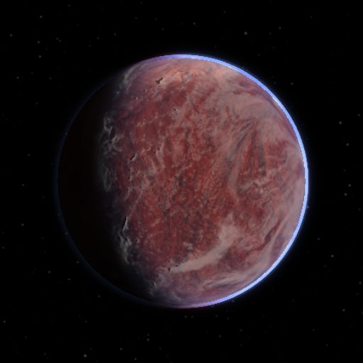Kepler-1649 c rendered in TerraForge from its measured mass, orbit and star