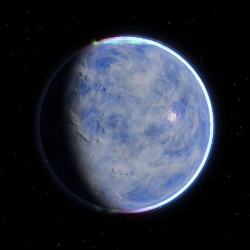 Kepler-1652 b rendered in TerraForge from its measured mass, orbit and star