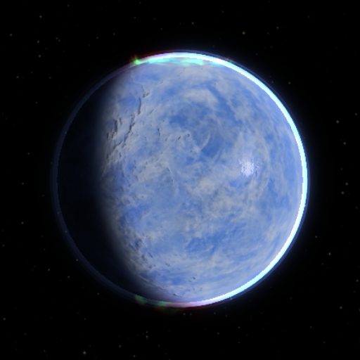 Kepler-1653 b rendered in TerraForge from its measured mass, orbit and star
