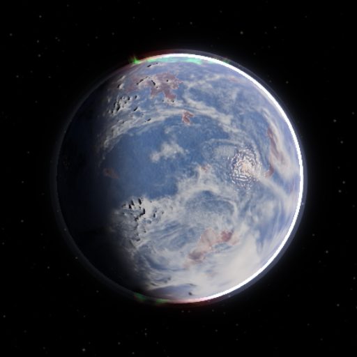 Kepler-395 c rendered in TerraForge from its measured mass, orbit and star