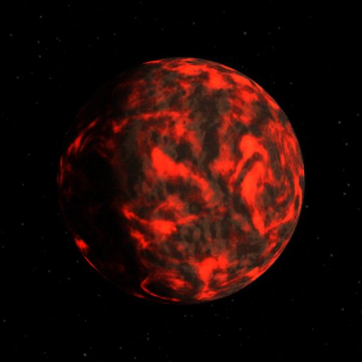 Kepler-408 b rendered in TerraForge from its measured mass, orbit and star