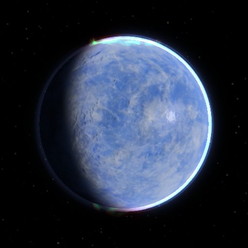 Kepler-443 b rendered in TerraForge from its measured mass, orbit and star