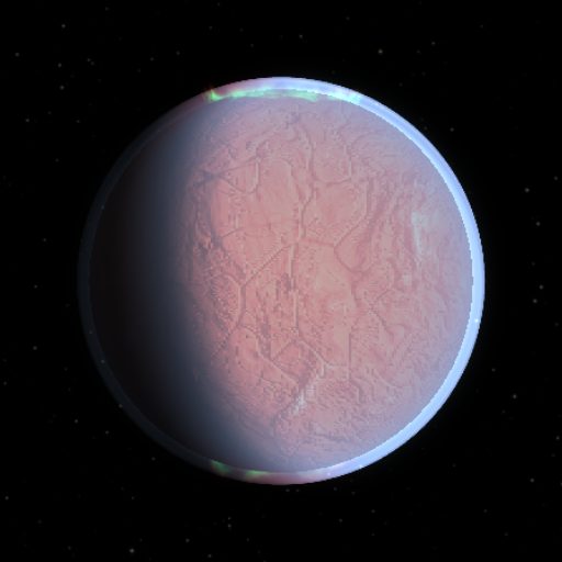 Kepler-90 i rendered in TerraForge from its measured mass, orbit and star