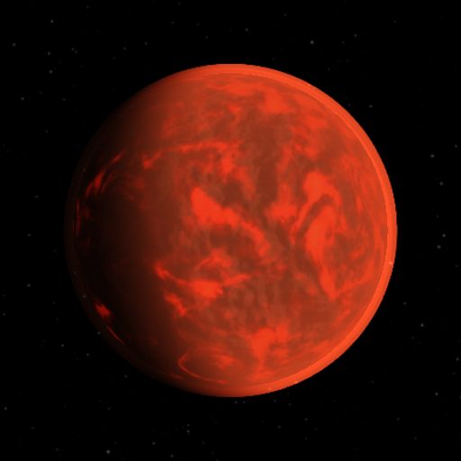 KOI-351 c rendered in TerraForge from its measured mass, orbit and star