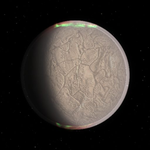 KOI-351 e rendered in TerraForge from its measured mass, orbit and star