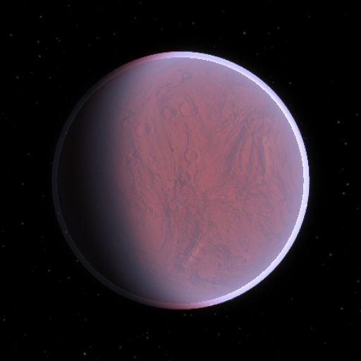 L 98-59 b rendered in TerraForge from its measured mass, orbit and star