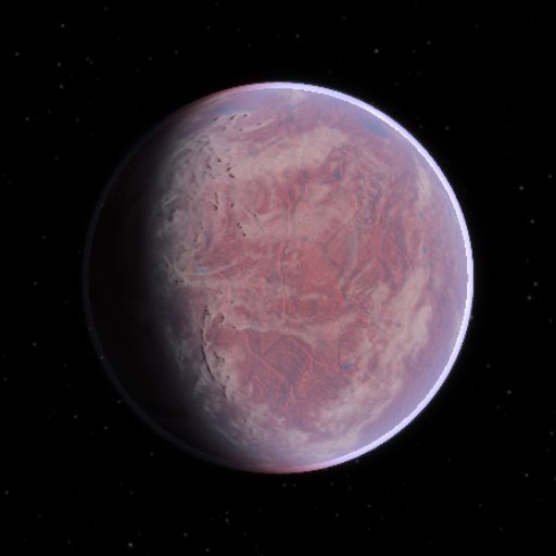 L 98-59 e rendered in TerraForge from its measured mass, orbit and star