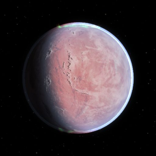 tau Cet h rendered in TerraForge from its measured mass, orbit and star