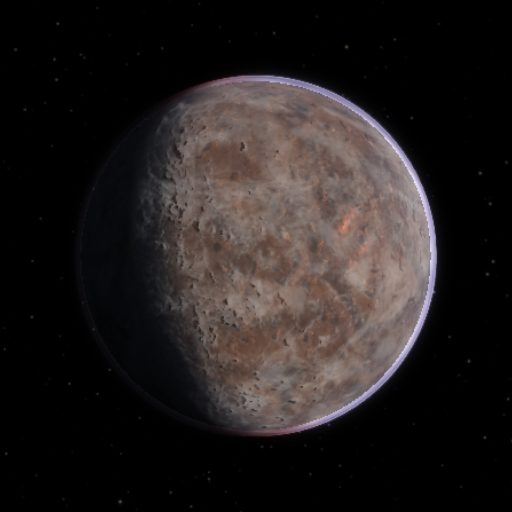 Teegarden's Star c rendered in TerraForge from its measured mass, orbit and star