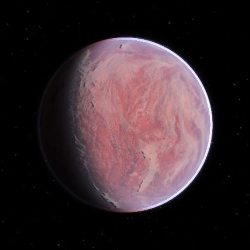 TOI-700 b rendered in TerraForge from its measured mass, orbit and star