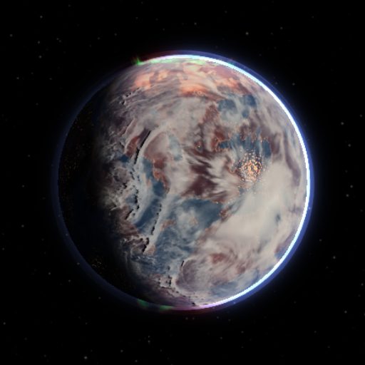 TOI-700 d rendered in TerraForge from its measured mass, orbit and star