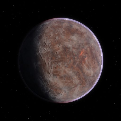 TRAPPIST-1 g rendered in TerraForge from its measured mass, orbit and star