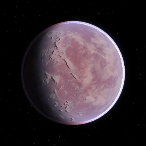 Wolf 1061 b rendered in TerraForge from its measured mass, orbit and star