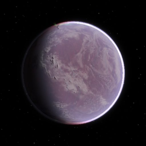 YZ Cet b rendered in TerraForge from its measured mass, orbit and star