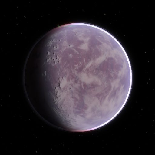 YZ Cet c rendered in TerraForge from its measured mass, orbit and star