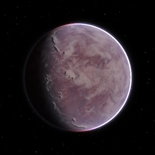 YZ Cet d rendered in TerraForge from its measured mass, orbit and star