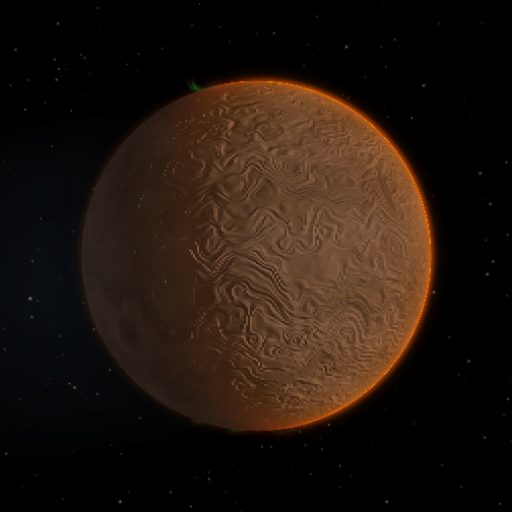 BD-06 1339 e rendered in TerraForge from its measured mass, orbit and star