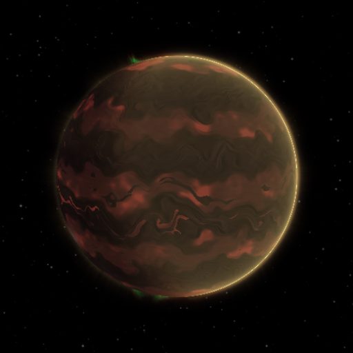 HD 106906 (AB)c rendered in TerraForge from its measured mass, orbit and star