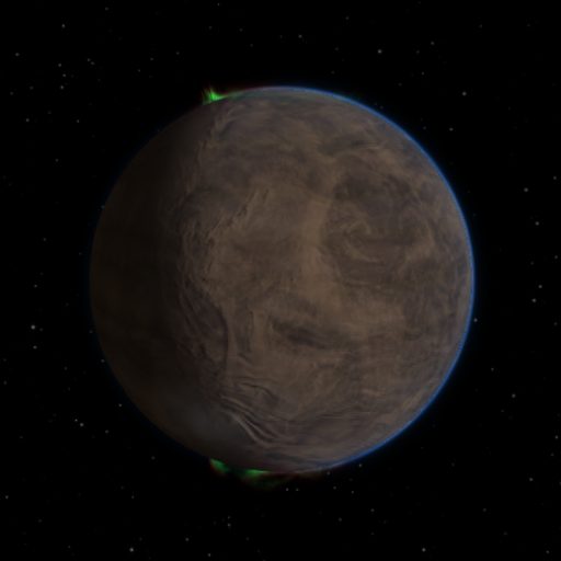 HD 175370 b rendered in TerraForge from its measured mass, orbit and star