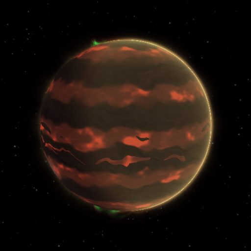 MARVELS-10 b rendered in TerraForge from its measured mass, orbit and star