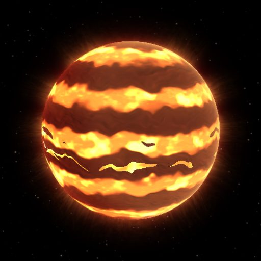 MHO 6 c rendered in TerraForge from its measured mass, orbit and star