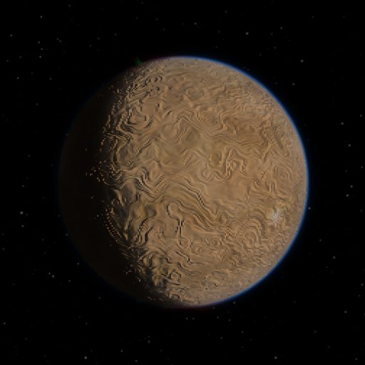 OY Car (AB)b rendered in TerraForge from its measured mass, orbit and star