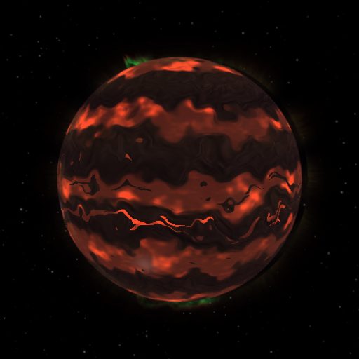 SN2003aw b rendered in TerraForge from its measured mass, orbit and star