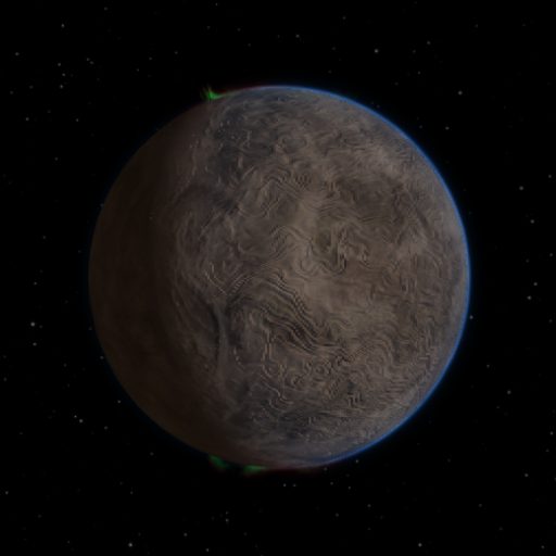 TIC 51629874 b rendered in TerraForge from its measured mass, orbit and star