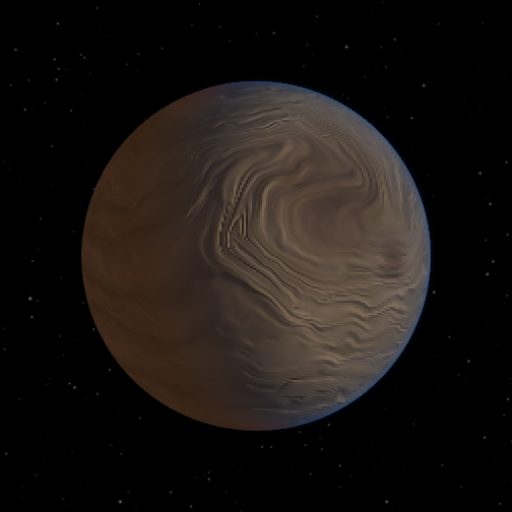 TOI-3988 Ab rendered in TerraForge from its measured mass, orbit and star
