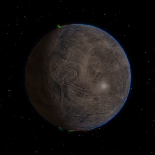 TOI-4140 b rendered in TerraForge from its measured mass, orbit and star
