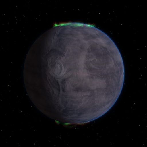 TOI-5120 b rendered in TerraForge from its measured mass, orbit and star